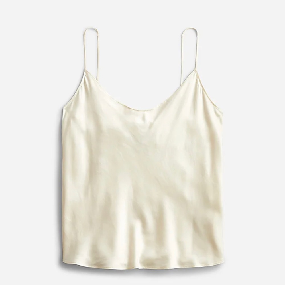 J Crew silk tank top M white